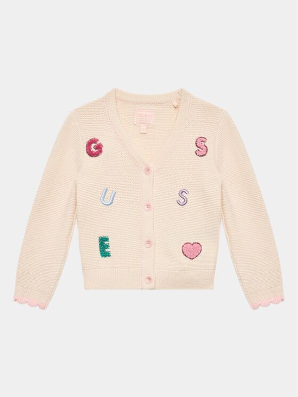 Guess Guess Pletena jopica A3YR00 Z36C0 Écru Regular Fit