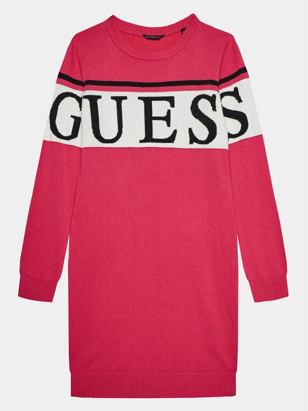 Guess Guess Pletena obleka J3BK16 Z38B0 Roza Regular Fit