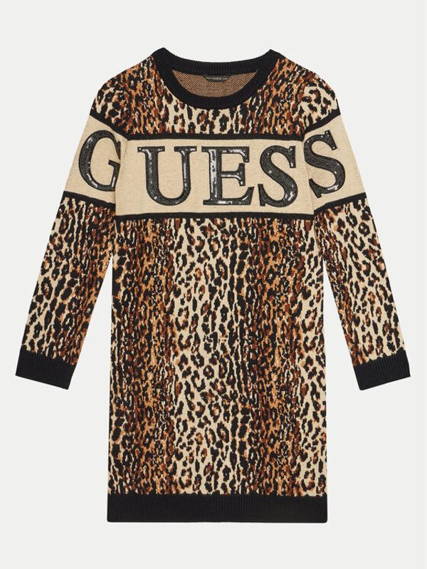 Guess Guess Pletena obleka J4BK17 Z3I50 Pisana Comfort Fit