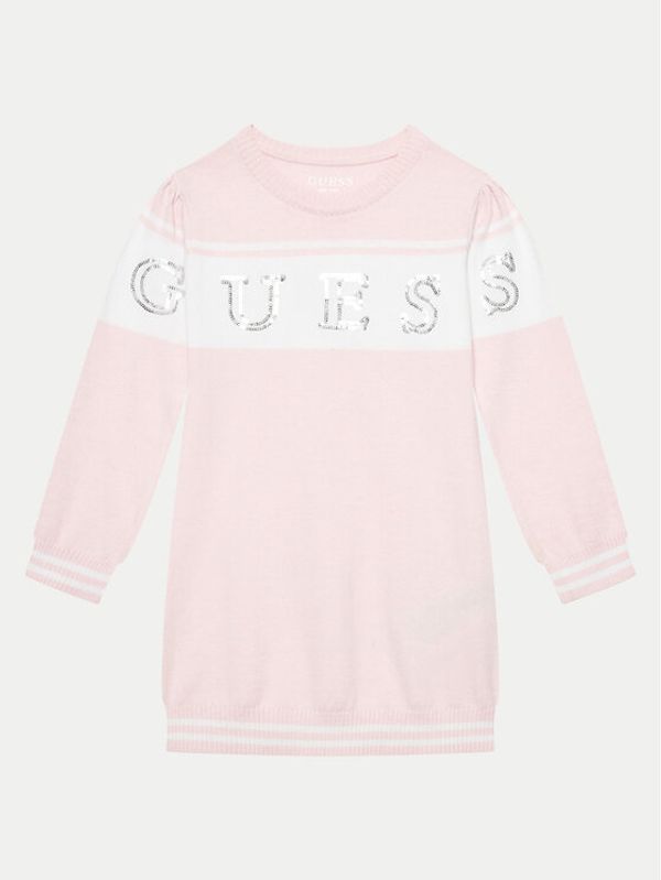 Guess Guess Pletena obleka K4YK01 Z3GW0 Roza Regular Fit