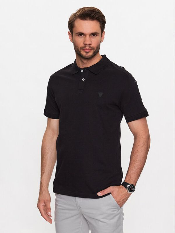 Guess Guess Polo majica M3YP01 K7O64 Črna Slim Fit