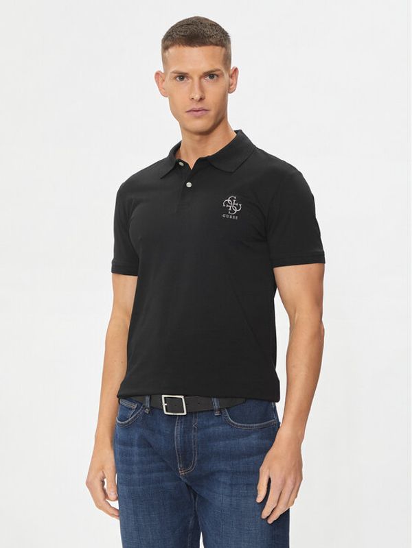 Guess Guess Polo majica M4YP66 J1314 Črna Slim Fit