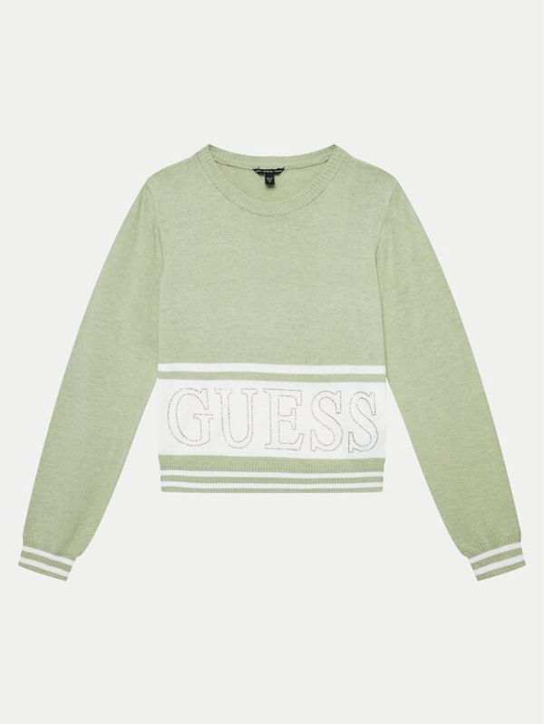 Guess Guess Pulover J4YR01 Z3GW0 Zelena Regular Fit