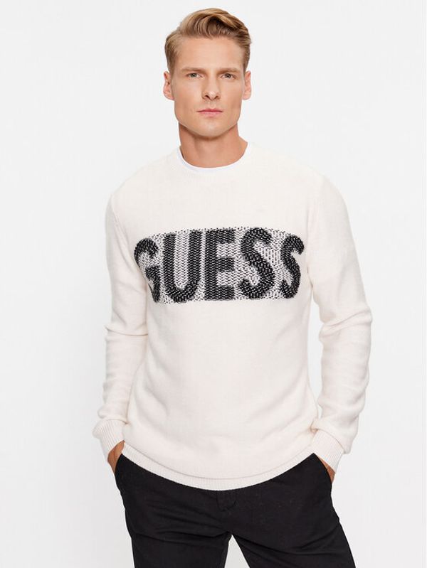 Guess Guess Pulover M3BR50 Z38V2 Écru Regular Fit