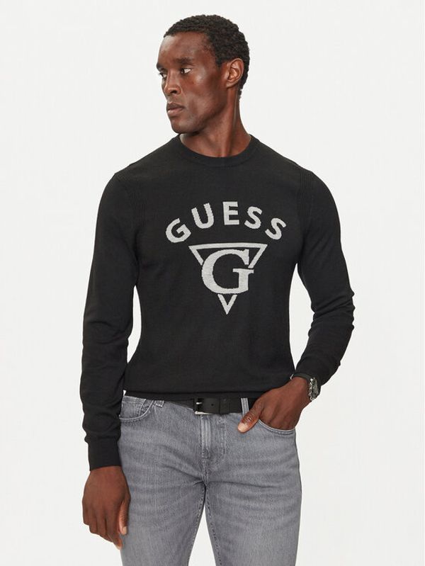 Guess Guess Pulover M4BR06 Z3H82 Črna Regular Fit