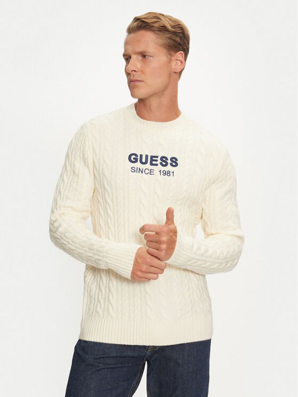 Guess Guess Pulover M4BR11 Z3HA2 Bež Regular Fit