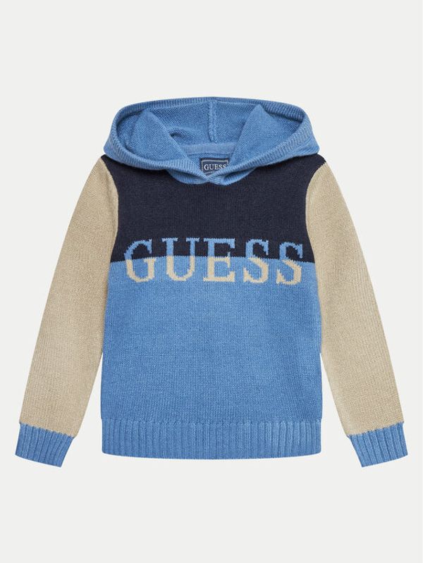 Guess Guess Pulover N4BR01 Z32N0 Mornarsko modra Regular Fit