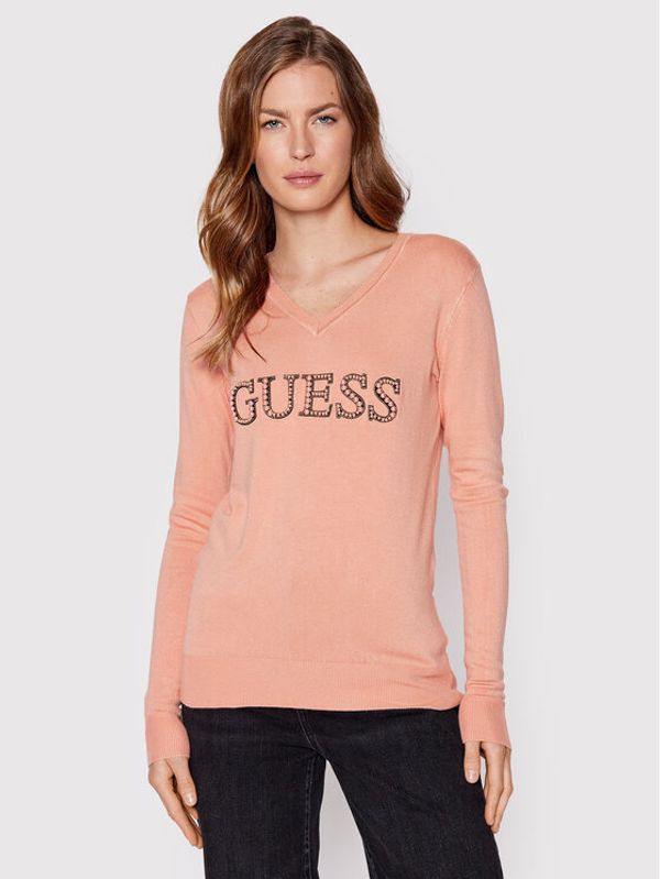Guess Guess Pulover W2YR26 Z2NQ0 Roza Regular Fit