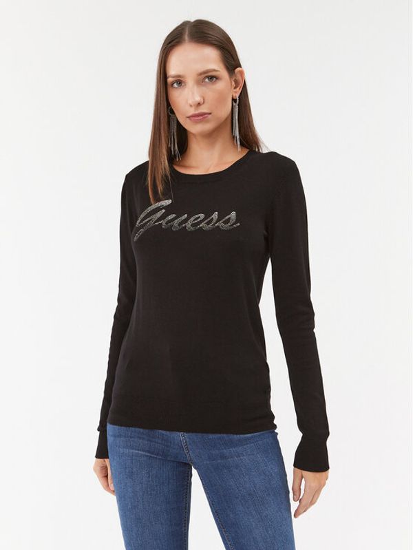 Guess Guess Pulover W3BR22 Z2NQ2 Črna Slim Fit