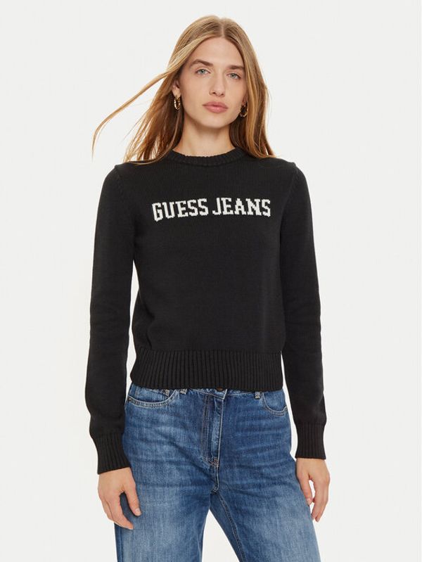 Guess Guess Pulover W4BR10 Z3HM1 Črna Regular Fit