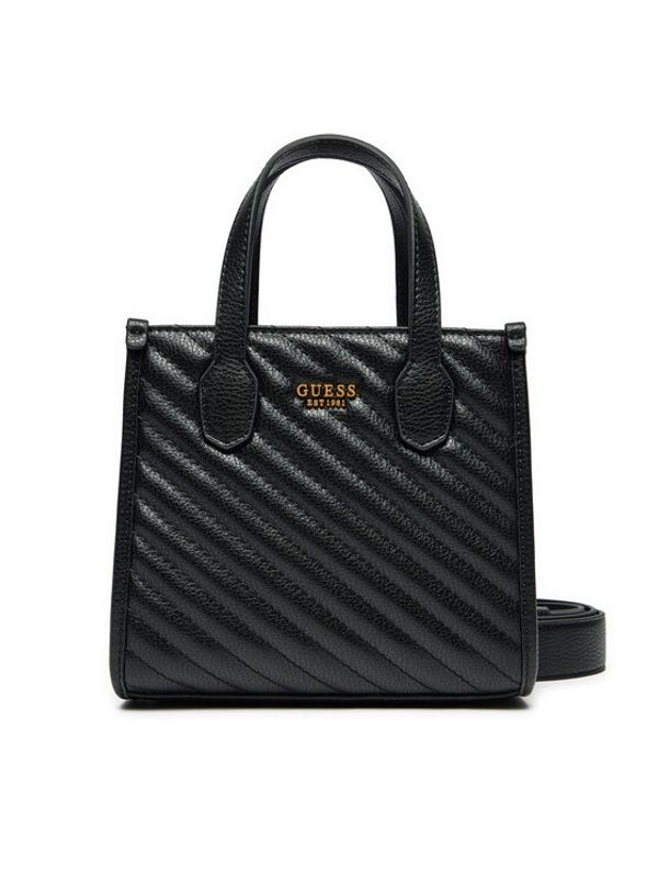 Guess Guess Ročna torba Silvana 2 Comp Tote HWQV86 65770 Črna