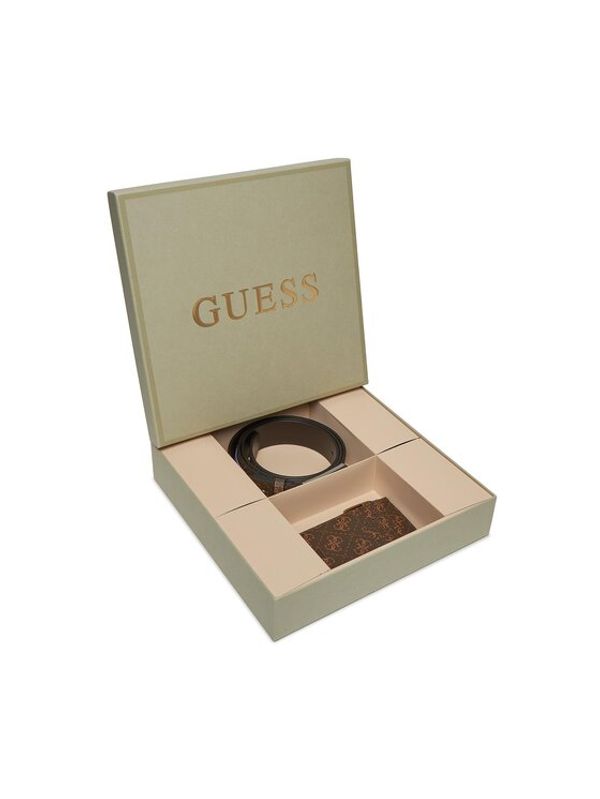 Guess Guess Set etui za kreditne kartice in trak GFBOXM P3305 Rjava