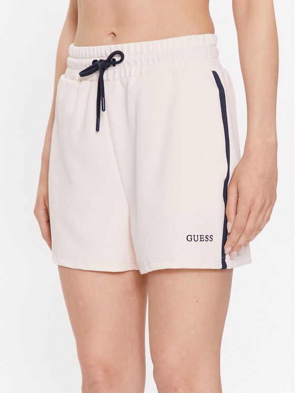 Guess Guess Športne kratke hlače Signature V3GD00 KBO62 Roza Loose Fit