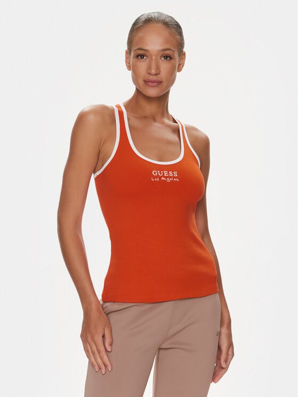 Guess Guess Top Sporty E3GP05 KBP41 Oranžna Slim Fit