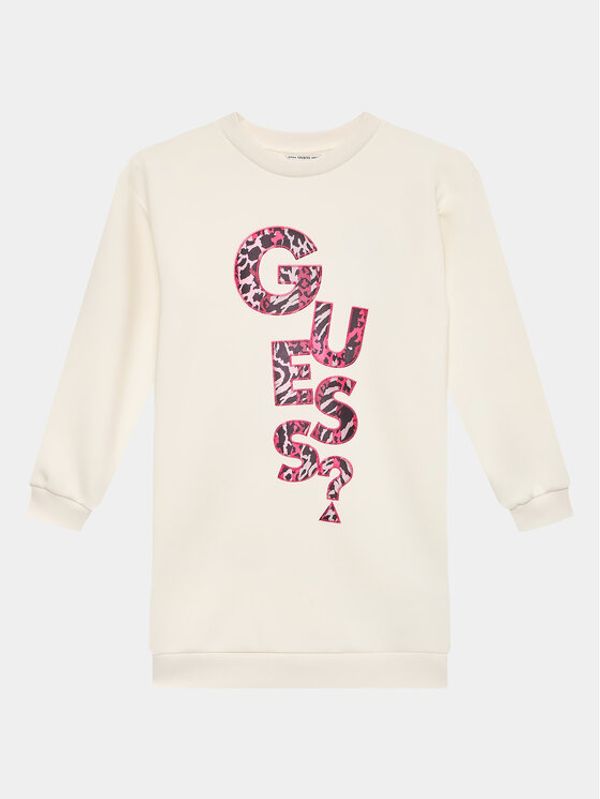 Guess Guess Vsakodnevna obleka J3BK01 KAZQ2 Écru Regular Fit