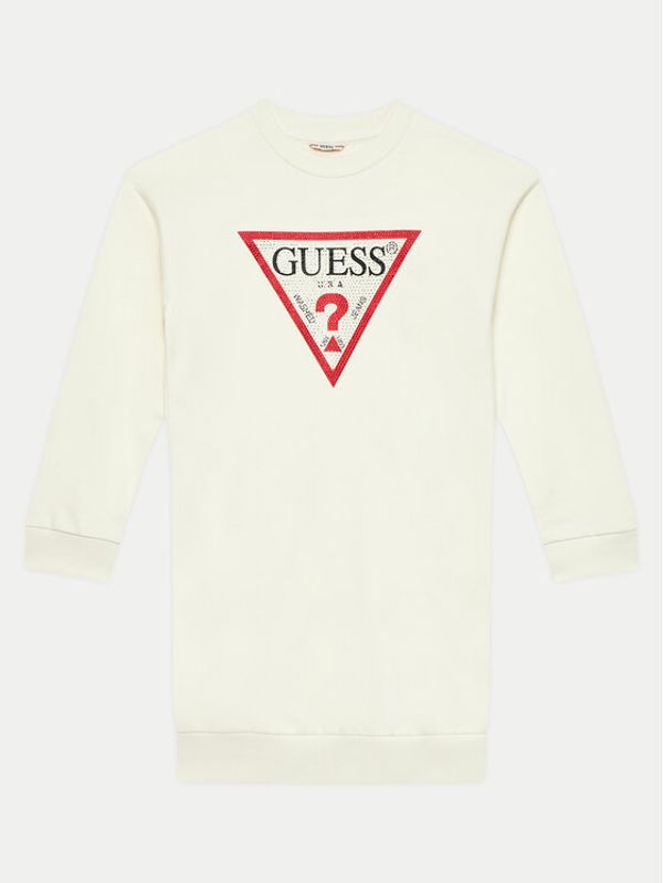 Guess Guess Vsakodnevna obleka J3YK20 KA6R3 Écru Regular Fit