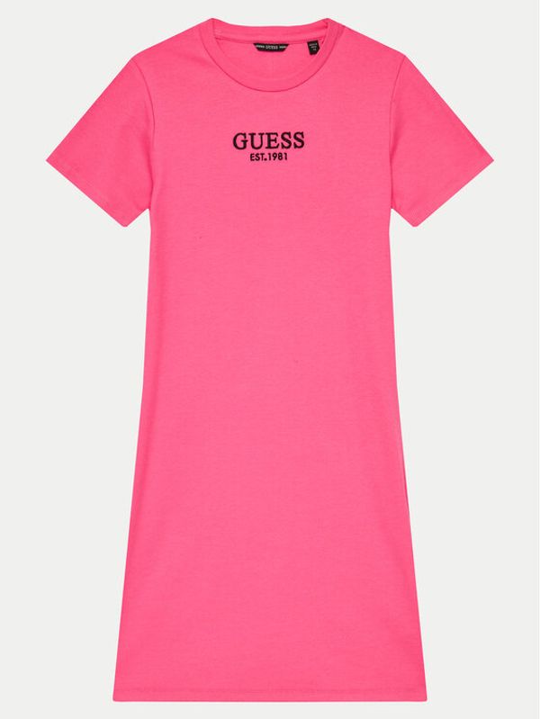 Guess Guess Vsakodnevna obleka J4YK31 KBZP4 Roza Slim Fit