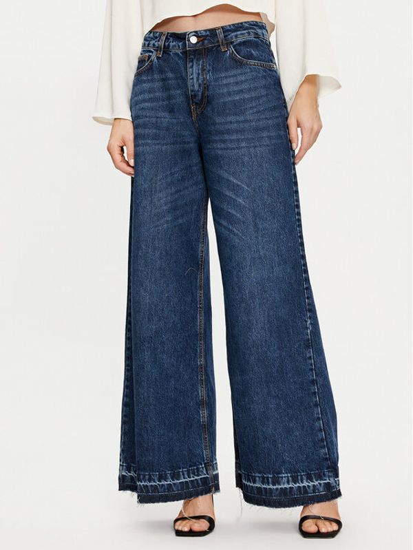 Haveone Haveone Jeans hlače Frankie PGZ-M087 Modra Wide Leg