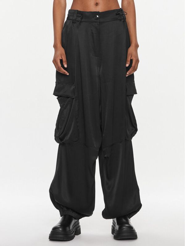 Herskind Herskind Hlače iz tkanine Edwin 4949985 Črna Relaxed Fit