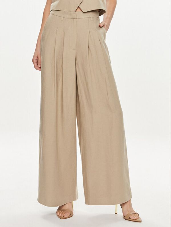 Herskind Herskind Hlače iz tkanine Lotus 5114840 Bež Relaxed Fit