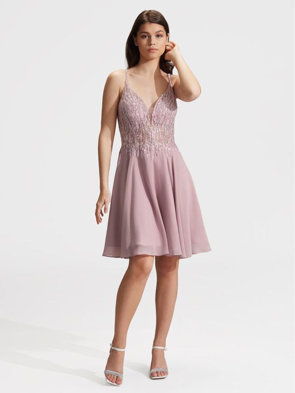 Hey Kyla Hey Kyla Cocktail obleka 5AG003HK Roza Slim Fit