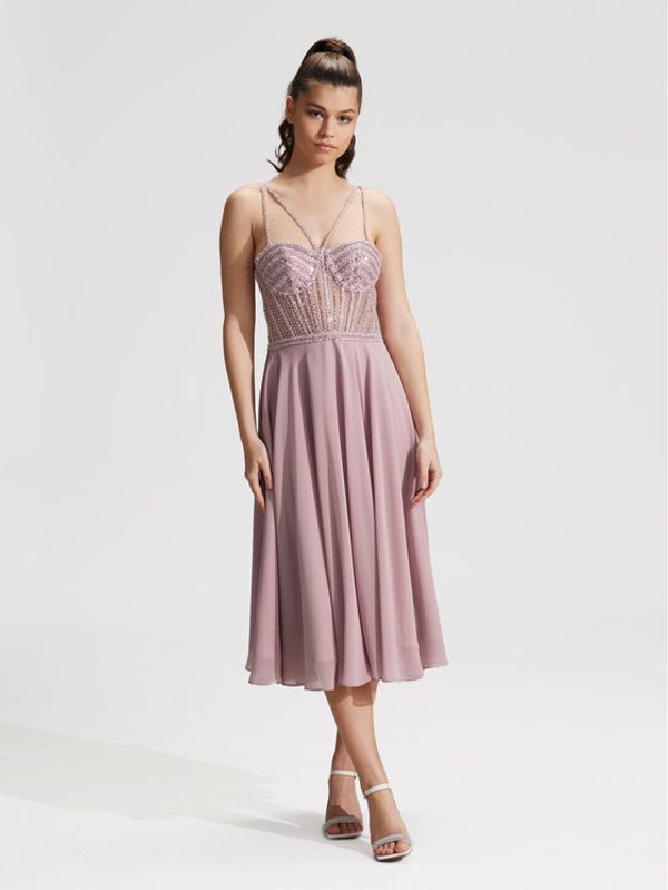 Hey Kyla Hey Kyla Cocktail obleka 5AG007HK Roza Slim Fit