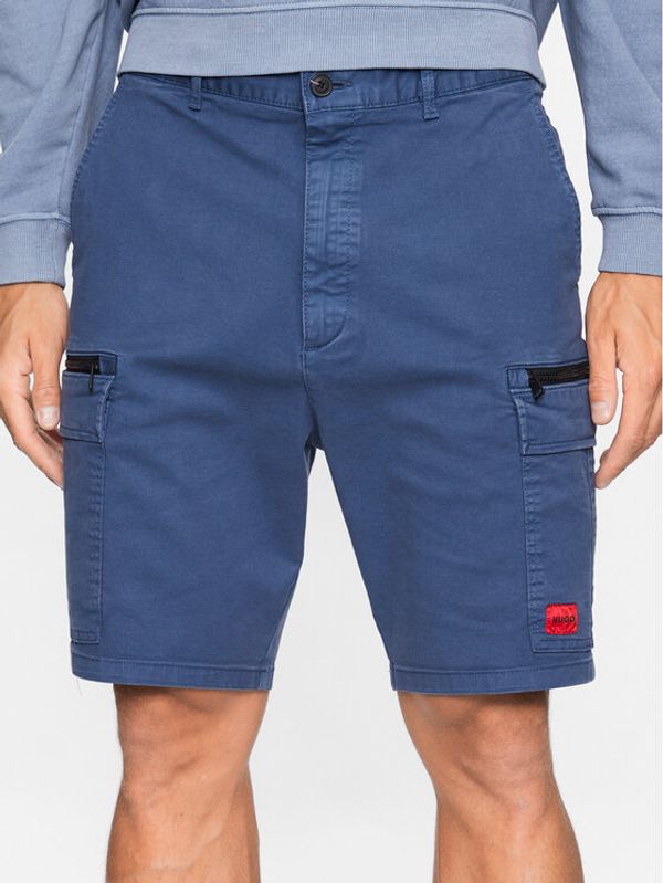 Hugo Hugo Kratke hlače iz tkanine 50487833 Modra Regular Fit