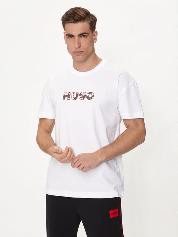 Hugo Hugo Majica Camo Logo 50514969 Bež Regular Fit