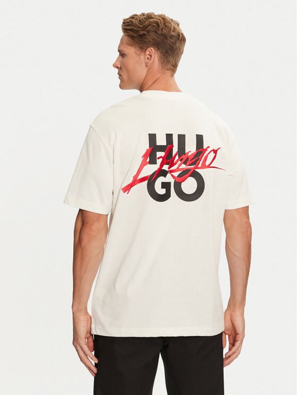 Hugo Hugo Majica Dlogotee 50527926 Écru Relaxed Fit