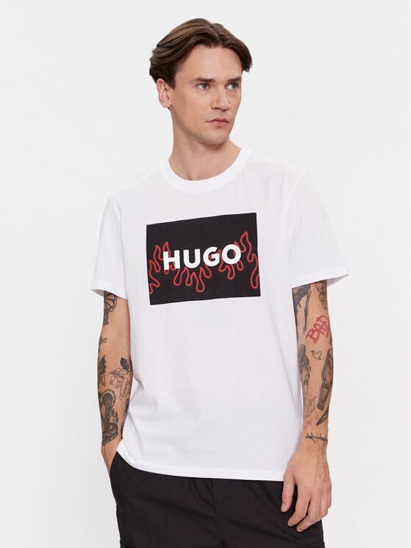 Hugo Hugo Majica Dulive 50506989 Bela Regular Fit