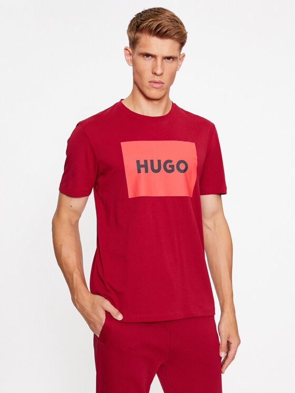 Hugo Hugo Majica Dulive222 50467952 Rdeča Regular Fit