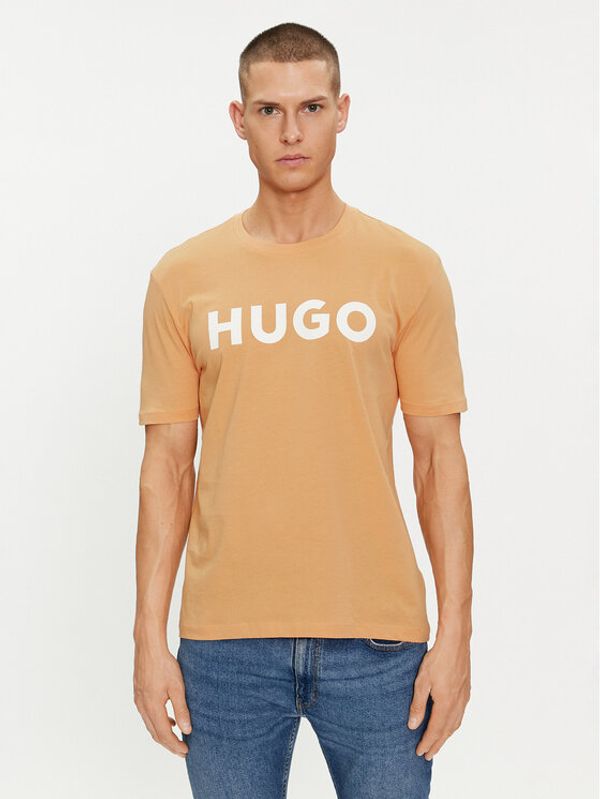 Hugo Hugo Majica Dulivio 50467556 Oranžna Regular Fit
