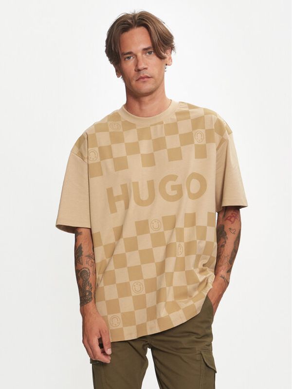 Hugo Hugo Majica Narliparo 50517942 Bež Loose Fit