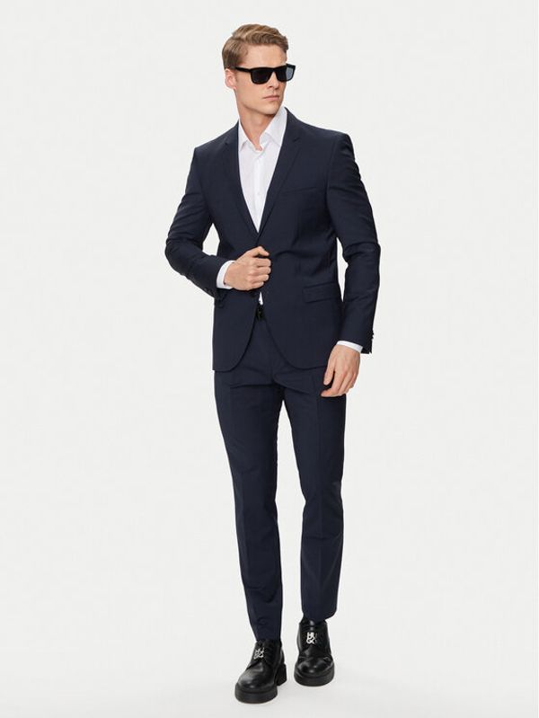 Hugo Hugo Obleka 50450994 Mornarsko modra Extra Slim Fit