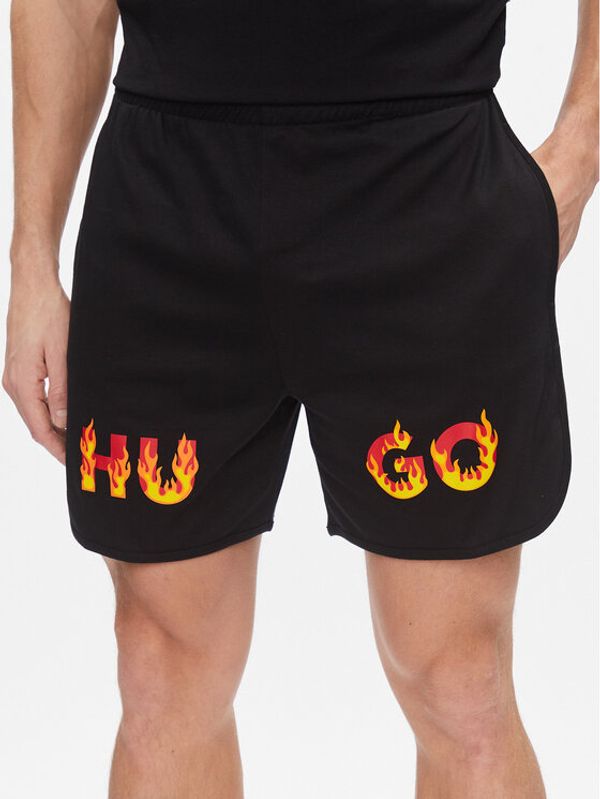 Hugo Hugo Športne kratke hlače Flames 50510474 Črna Regular Fit