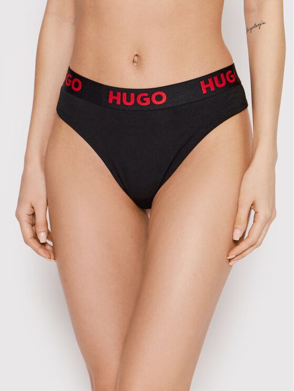 Hugo Hugo Tangice Thong Sporty Logo 50469651 Črna