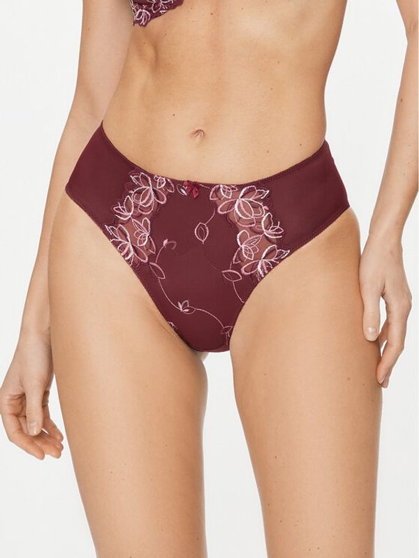 Hunkemöller Hunkemöller Klasične spodnje hlačke z visokim pasom Diva Rio H 203491 Bordo rdeča