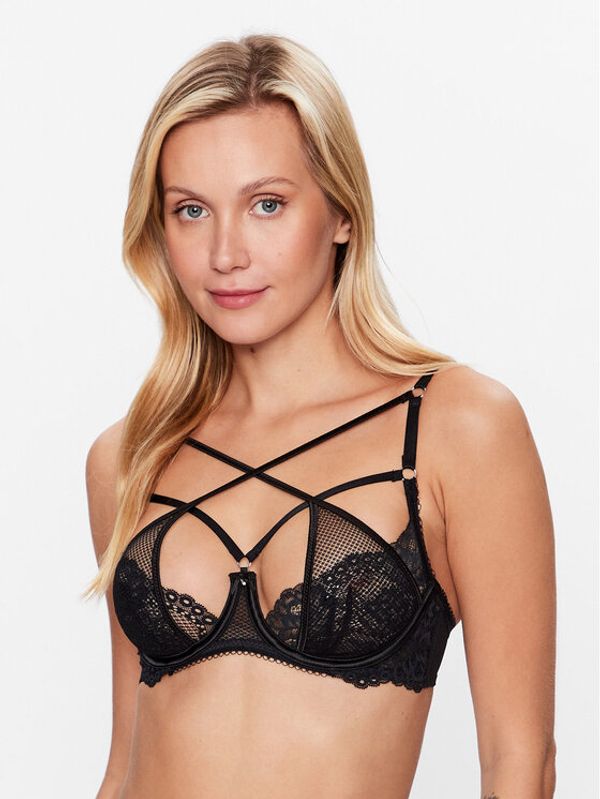 Hunkemöller Hunkemöller Nedrček s kostjo Anna 139510 Črna