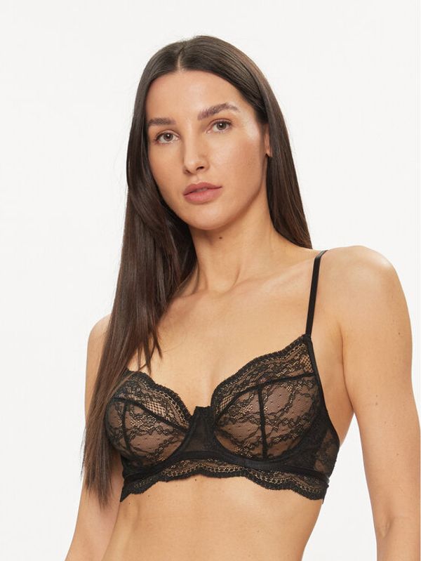 Hunkemöller Hunkemöller Nedrček s kostjo Isabelle 184821 Črna