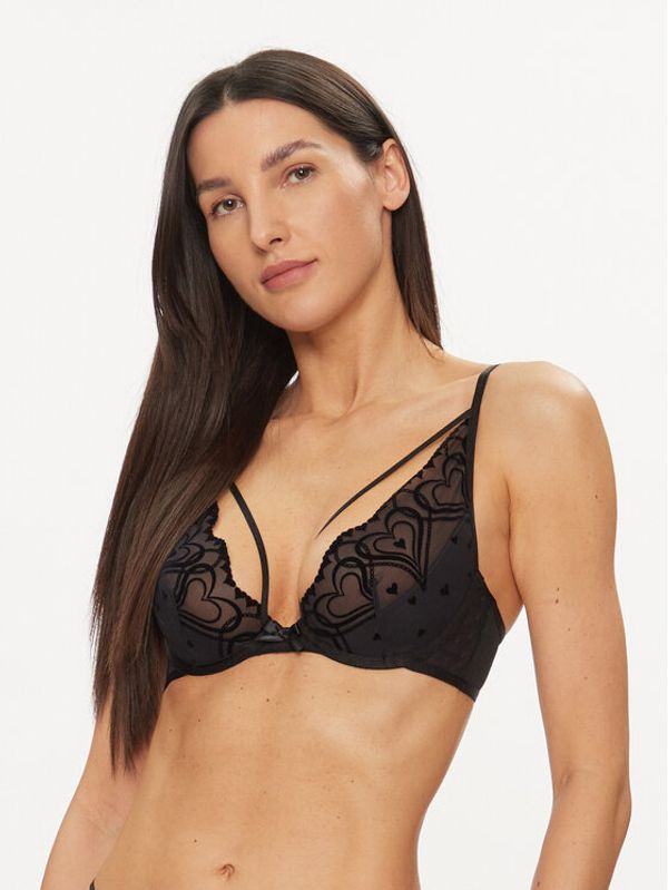 Hunkemöller Hunkemöller Nedrček s kostjo Pippa 204625 Črna