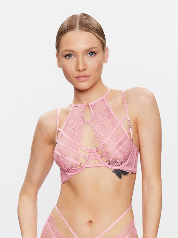 Hunkemöller Hunkemöller Nedrček s kostjo Roxanne 201009 Roza