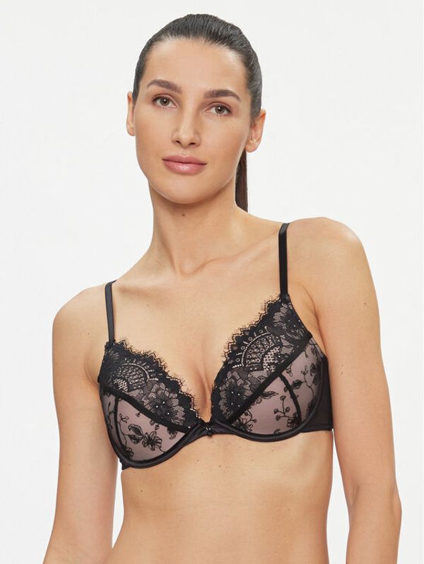 Hunkemöller Hunkemöller Push-Up nedrček Sia Pp Push 203528 Črna