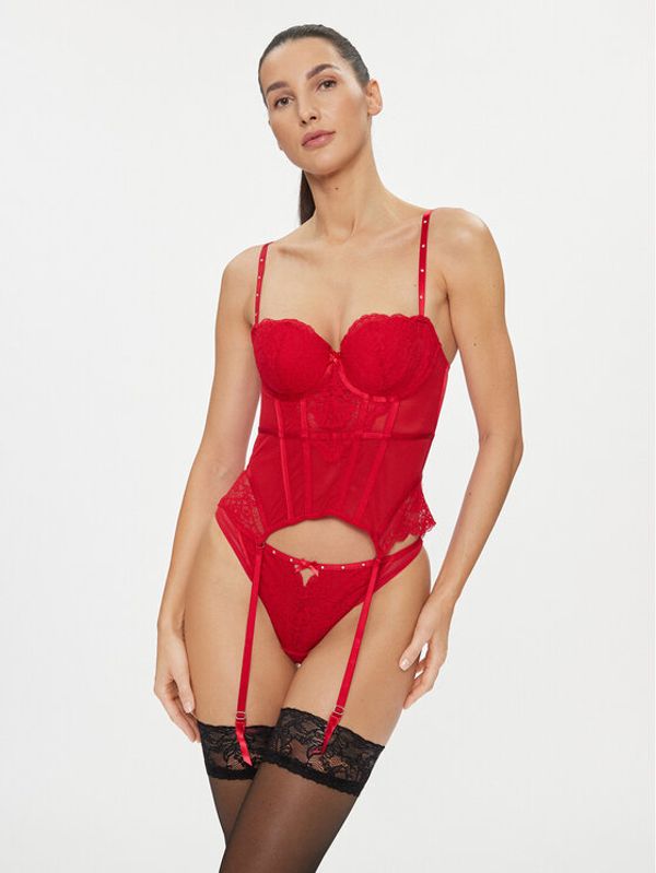 Hunkemöller Hunkemöller Top nedrček Mariah Bustier 203565 Rdeča