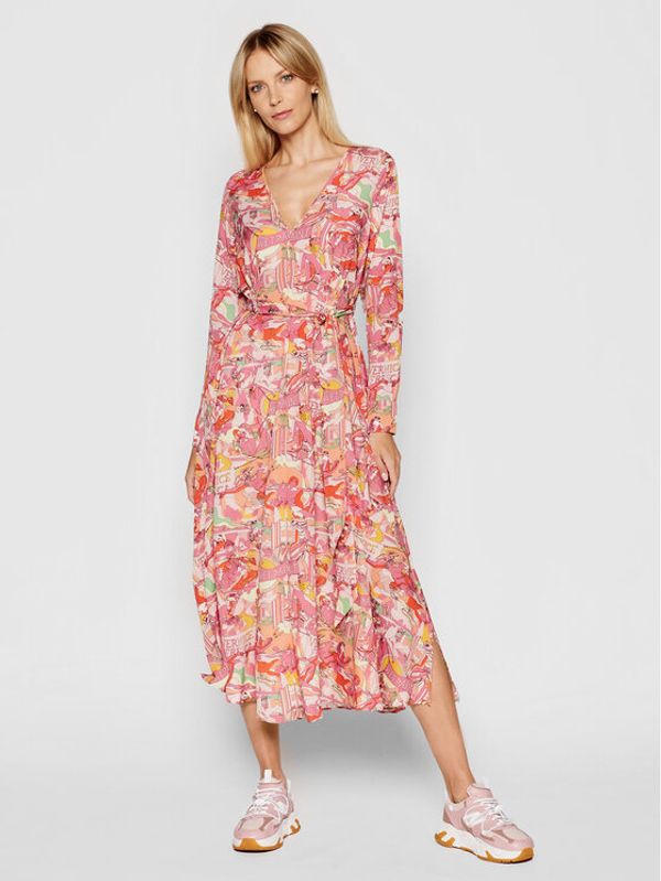 Iceberg Iceberg Poletna obleka 21E I2P0 H091 5174 S4K1 Roza Regular Fit