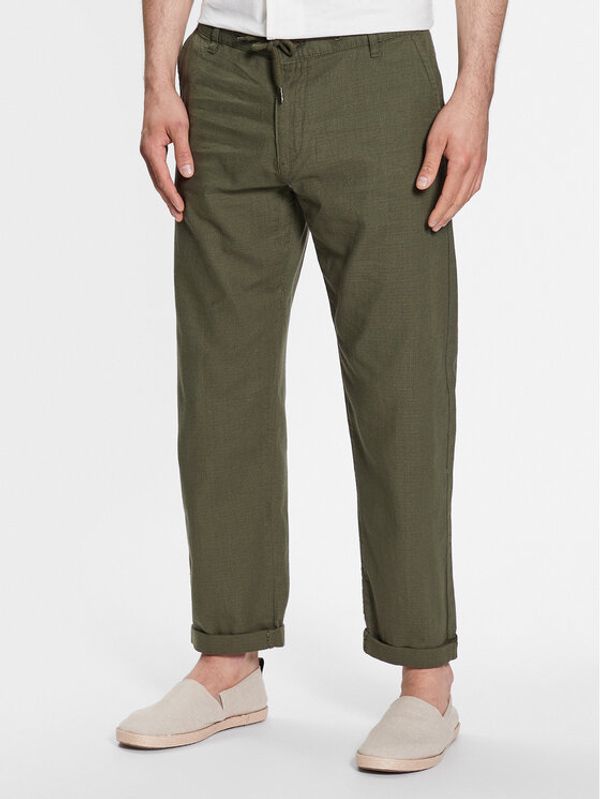 INDICODE INDICODE Hlače iz tkanine Clio 60-301 Khaki Regular Fit