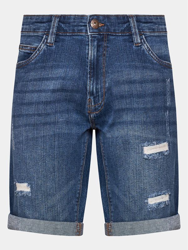 INDICODE INDICODE Jeans kratke hlače Kaden Holes 70-104 Modra Regular Fit