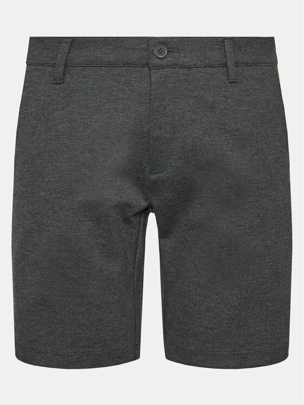 INDICODE INDICODE Kratke hlače iz tkanine Aalborg 70-371 Siva Slim Fit