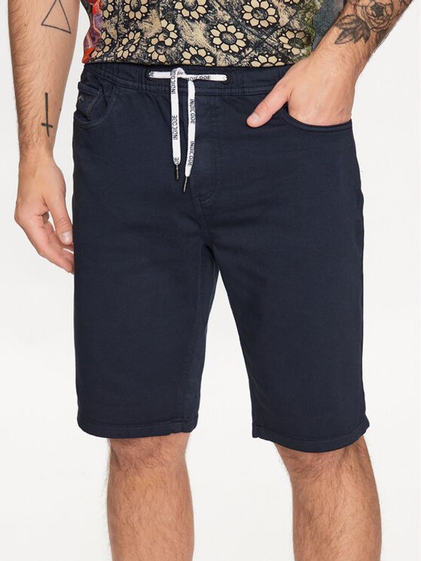 INDICODE INDICODE Kratke hlače iz tkanine Rosson 70-646 Mornarsko modra Regular Fit