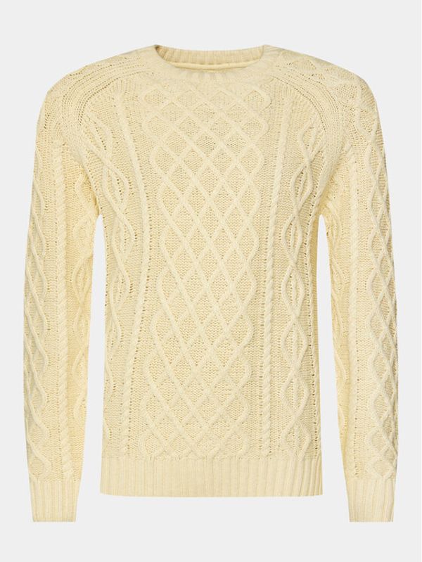 INDICODE INDICODE Pulover Bussel 35-597 Bež Regular Fit