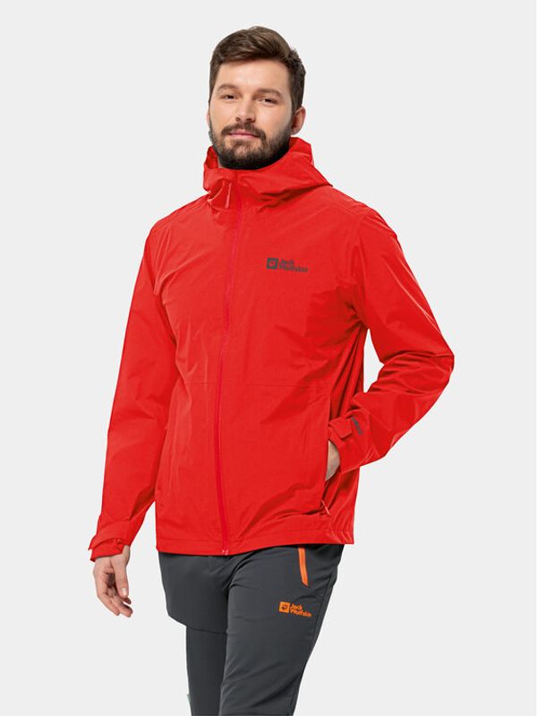 Jack Wolfskin Jack Wolfskin Dežna jakna Robury 2L Jkt 1116391 Rdeča Regular Fit